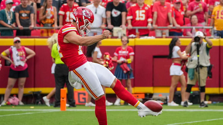 Kansas City Chiefs punter Matt Araiza. Kansas City Chiefs punter Matt Araiza.