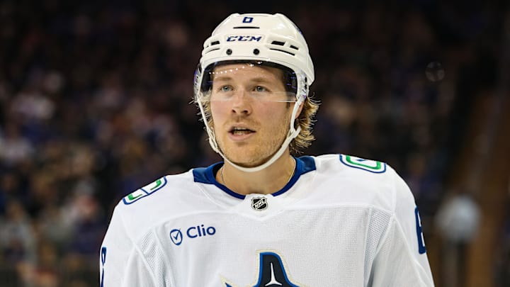 Vancouver Canucks right wing Brock Boeser Vancouver Canucks right wing Brock Boeser