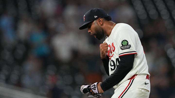 Aug 17, 2026; Minneapolis, Minnesota, USA; Minnesota Twins pitcher Yoendrys Gómez (94) celebrates after defeating the Atlanta Braves at Target Field. Mandatory Credit: Jordan Johnson-Imagn Images Aug 17, 2026; Minneapolis, Minnesota, USA; Minnesota Twins pitcher Yoendrys Gómez (94) celebrates after defeating the Atlanta Braves at Target Field. Mandatory Credit: Jordan Johnson-Imagn Images