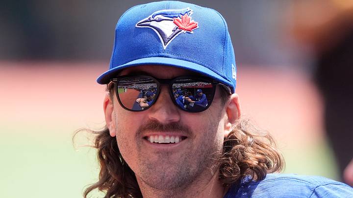 Jul 19, 2026; Toronto, Ontario, CAN; Toronto Blue Jays pitcher Kevin Gausman (34) in the dug out during the second inning against the Chicago White Sox at Rogers Centre. Mandatory Credit: John E. Sokolowski-Imagn Images Jul 19, 2026; Toronto, Ontario, CAN; Toronto Blue Jays pitcher Kevin Gausman (34) in the dug out during the second inning against the Chicago White Sox at Rogers Centre. Mandatory Credit: John E. Sokolowski-Imagn Images