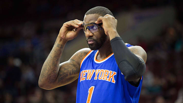 Jan 21, 2015; Philadelphia, PA, USA; New York Knicks center Amar'e Stoudemire (1) in a game against the Philadelphia 76ers at Wells Fargo Center. The Knicks defeated the 76ers 98-91. Mandatory Credit: Bill Streicher-Imagn Images Jan 21, 2015; Philadelphia, PA, USA; New York Knicks center Amar'e Stoudemire (1) in a game against the Philadelphia 76ers at Wells Fargo Center. The Knicks defeated the 76ers 98-91. Mandatory Credit: Bill Streicher-Imagn Images