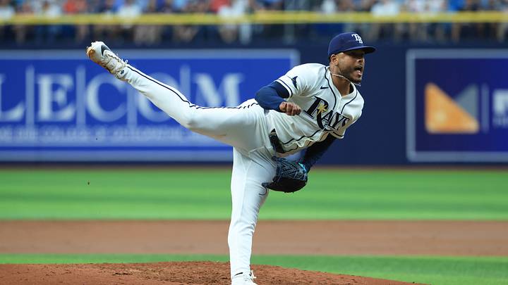 Sep 19, 2026; St. Petersburg, Florida, USA; Tampa Bay Rays pitcher Freddy Peralta (51) throws a pitch during the third inning against the Boston Red Sox at Tropicana Field. Mandatory Credit: Kim Klement Neitzel-Imagn Images Sep 19, 2026; St. Petersburg, Florida, USA; Tampa Bay Rays pitcher Freddy Peralta (51) throws a pitch during the third inning against the Boston Red Sox at Tropicana Field. Mandatory Credit: Kim Klement Neitzel-Imagn Images