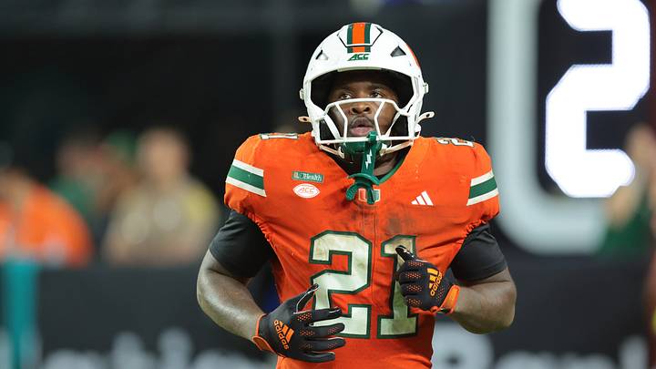 Oct 17, 2026; Miami Gardens, Florida, USA; Miami Hurricanes running back Javian Mallory (21) reacts after scoring a touchdown during overtime against the Florida State Seminoles at Hard Rock Stadium. Mandatory Credit: Sam Navarro-Imagn Images Oct 17, 2026; Miami Gardens, Florida, USA; Miami Hurricanes running back Javian Mallory (21) reacts after scoring a touchdown during overtime against the Florida State Seminoles at Hard Rock Stadium. Mandatory Credit: Sam Navarro-Imagn Images