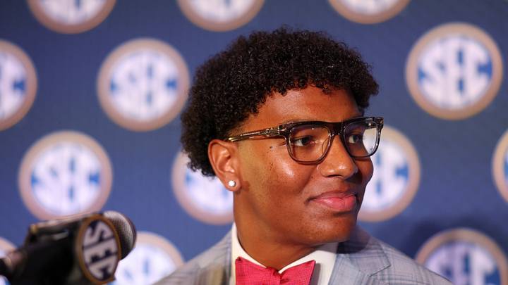 Jul 22, 2026; Tampa, FL, USA; Ole Miss Rebels quarterback Trinidad Chambliss (6) speaks to the press during SEC Football Kickoff Media Day at the Tampa Marriott. Mandatory Credit: Nathan Ray Seebeck-Imagn Images Jul 22, 2026; Tampa, FL, USA; Ole Miss Rebels quarterback Trinidad Chambliss (6) speaks to the press during SEC Football Kickoff Media Day at the Tampa Marriott. Mandatory Credit: Nathan Ray Seebeck-Imagn Images