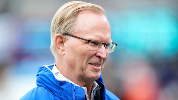 President of the New York Giants, John Mara, is shown at MetLife Stadium before his team hosts the New England Patriots, Thursday, November 23, 2023.