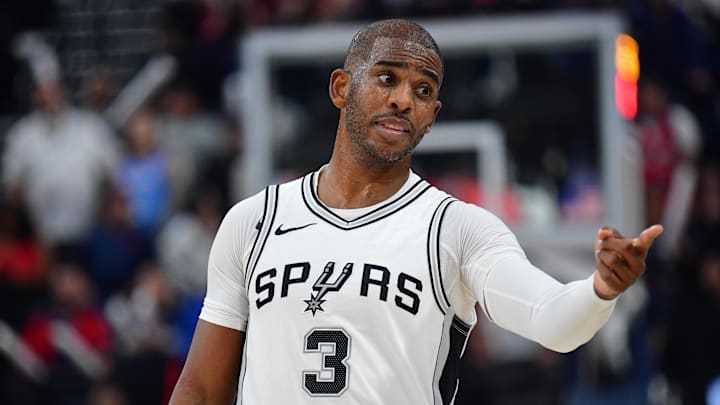 San Antonio Spurs guard Chris Paul.
