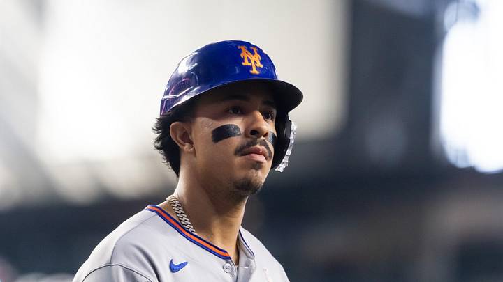 May 10, 2026; Phoenix, Arizona, USA; New York Mets first baseman Mark Vientos against the Arizona Diamondbacks at Chase Field. Mandatory Credit: Mark J. Rebilas-Imagn Images May 10, 2026; Phoenix, Arizona, USA; New York Mets first baseman Mark Vientos against the Arizona Diamondbacks at Chase Field. Mandatory Credit: Mark J. Rebilas-Imagn Images