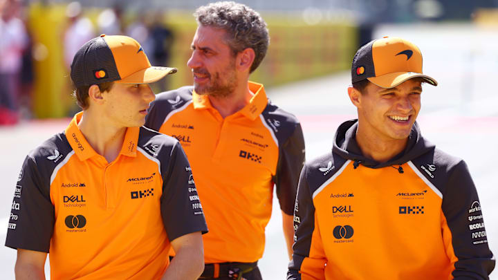 Oscar Piastri, Lando Norris, Andrea Stella