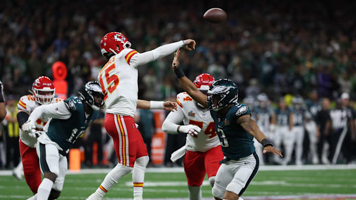 Smith Jr. during Super Bowl LIX. 