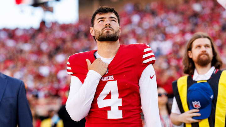 San Francisco 49ers kicker Jake Moody (4)