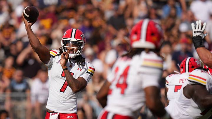 Sep 12, 2026; East Hartford, Connecticut, USA; Maryland Terrapins quarterback Malik Washington (7) throws a pass against the UConn Huskies in the first quarter at Pratt & Whitney Stadium at Rentschler Field. Mandatory Credit: David Butler II-Imagn Images Sep 12, 2026; East Hartford, Connecticut, USA; Maryland Terrapins quarterback Malik Washington (7) throws a pass against the UConn Huskies in the first quarter at Pratt & Whitney Stadium at Rentschler Field. Mandatory Credit: David Butler II-Imagn Images