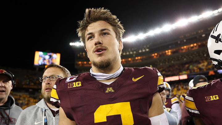 Oct 11, 2025; Minneapolis, Minnesota, USA; Minnesota Golden Gophers defensive back Koi Perich (3) reacts to his teams win after the game against the Purdue Boilermakers at Huntington Bank Stadium. Mandatory Credit: Matt Krohn-Imagn Images Oct 11, 2025; Minneapolis, Minnesota, USA; Minnesota Golden Gophers defensive back Koi Perich (3) reacts to his teams win after the game against the Purdue Boilermakers at Huntington Bank Stadium. Mandatory Credit: Matt Krohn-Imagn Images
