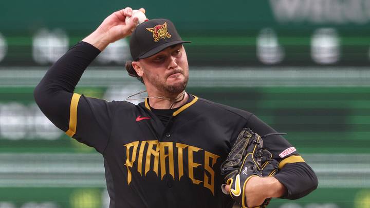 Jun 26, 2026; Pittsburgh, Pennsylvania, USA;  Pittsburgh Pirates starting pitcher Paul Skenes (30) delivers a pitch against the Cincinnati Reds during the first inning at PNC Park. Mandatory Credit: Charles LeClaire-Imagn Images