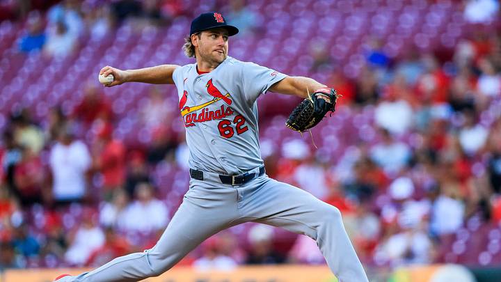 Aug 18, 2026; Cincinnati, Ohio, USA; St. Louis Cardinals starting pitcher Kyle Leahy (62) pitches against the Cincinnati Reds in the first inning at Great American Ball Park. Mandatory Credit: Katie Stratman-Imagn Images Aug 18, 2026; Cincinnati, Ohio, USA; St. Louis Cardinals starting pitcher Kyle Leahy (62) pitches against the Cincinnati Reds in the first inning at Great American Ball Park. Mandatory Credit: Katie Stratman-Imagn Images