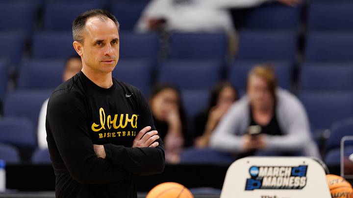 Mar 19, 2026; Tampa, FL, USA; Iowa Hawkeyes head coach Ben McCollum looks on during a practice session ahead of the first round of the men's 2026 NCAA Tournament at Benchmark International Arena. Mandatory Credit: Matt Pendleton-Imagn Images Mar 19, 2026; Tampa, FL, USA; Iowa Hawkeyes head coach Ben McCollum looks on during a practice session ahead of the first round of the men's 2026 NCAA Tournament at Benchmark International Arena. Mandatory Credit: Matt Pendleton-Imagn Images