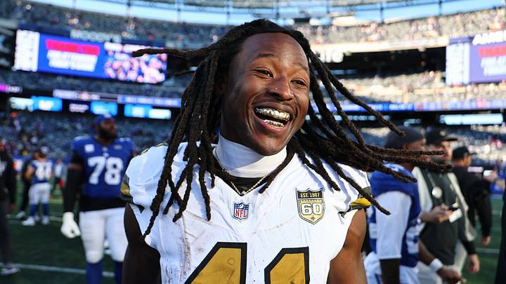 New Orleans Saints running back Alvin Kamara New Orleans Saints running back Alvin Kamara