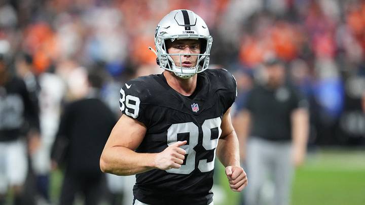 Las Vegas Raiders tight end Brock Bowers. Las Vegas Raiders tight end Brock Bowers.