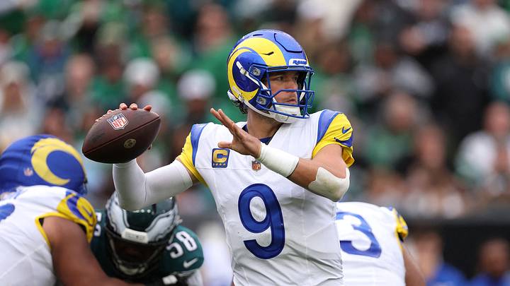 Oct 4, 2026; Philadelphia, Pennsylvania, USA; Los Angeles Rams quarterback Matthew Stafford (9) throws a pass against the Philadelphia Eagles during the second half at Lincoln Financial Field. Mandatory Credit: Bill Streicher-Imagn Images Oct 4, 2026; Philadelphia, Pennsylvania, USA; Los Angeles Rams quarterback Matthew Stafford (9) throws a pass against the Philadelphia Eagles during the second half at Lincoln Financial Field. Mandatory Credit: Bill Streicher-Imagn Images