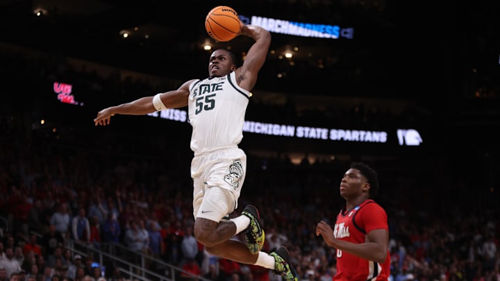 Michigan State Spartans forward Coen Carr (55)