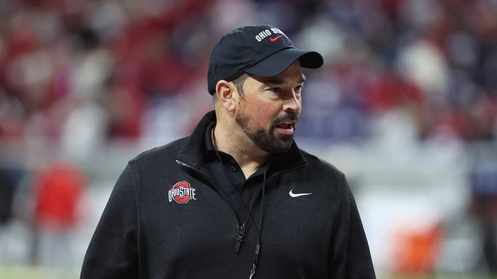 Dec 6, 2025; Indianapolis, IN, USA; Ohio State Buckeyes head coach Ryan Day looks on before the 2025 Big Ten championship game against the Indiana Hoosiers at Lucas Oil Stadium. Mandatory Credit: Trevor Ruszkowski-Imagn Images Dec 6, 2025; Indianapolis, IN, USA; Ohio State Buckeyes head coach Ryan Day looks on before the 2025 Big Ten championship game against the Indiana Hoosiers at Lucas Oil Stadium. Mandatory Credit: Trevor Ruszkowski-Imagn Images