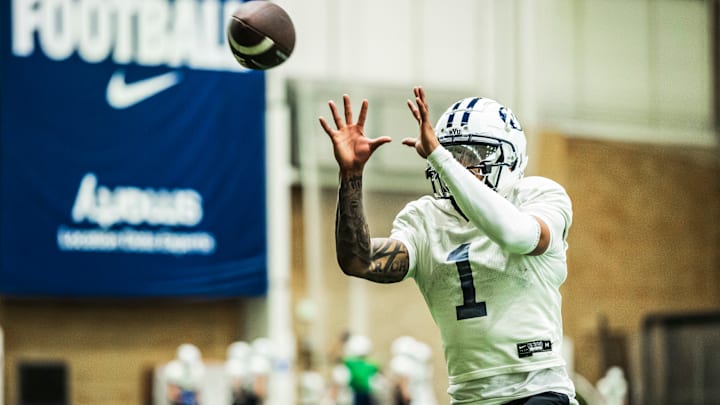 BYU wide receiver Keelan Marion at BYU Spring Camp BYU wide receiver Keelan Marion at BYU Spring Camp
