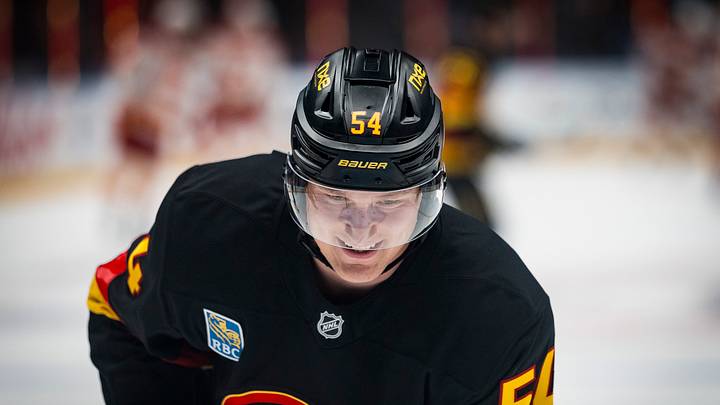 Oct 3, 2026; Vancouver, British Columbia, CAN; Vancouver Canucks forward Aatu Raty (54) reacts during warm up prior to a game against the Calgary Flames at Rogers Arena. Mandatory Credit: Bob Frid-Imagn Images Oct 3, 2026; Vancouver, British Columbia, CAN; Vancouver Canucks forward Aatu Raty (54) reacts during warm up prior to a game against the Calgary Flames at Rogers Arena. Mandatory Credit: Bob Frid-Imagn Images