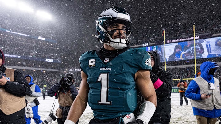 Philadelphia Eagles quarterback Jalen Hurts. Philadelphia Eagles quarterback Jalen Hurts.