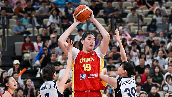Zhang Ziyu 19 of China competes during the 2025 FIBA Womens Asia Cup 3rd Place Game Zhang Ziyu 19 of China competes during the 2025 FIBA Womens Asia Cup 3rd Place Game