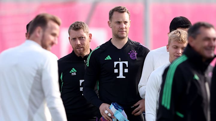 FC Bayern München Training Session And Press Conference - UEFA Champions League 2023/24