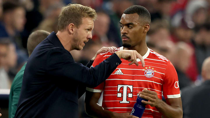 Julain Nagelsmann with Ryan Gravenberch during their time at Bayern Munich.