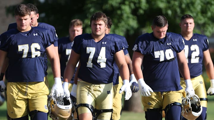 Notre Dame football offensive linemen