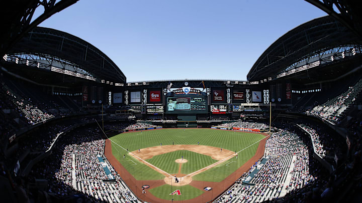 Chase Field's roof is open during the New York Mets vs. Arizona Diamondbacks on May 17, 2017, at Chase Field in Phoenix.