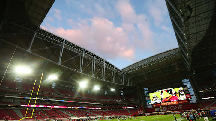 The roof is opened for NFL action between the Arizona Cardinals and the Seattle Seahawks at State Farm Stadium in Glendale, Ariz. Oct. 25, 2020

Seattle Seahawks Vs Arizona Cardinals