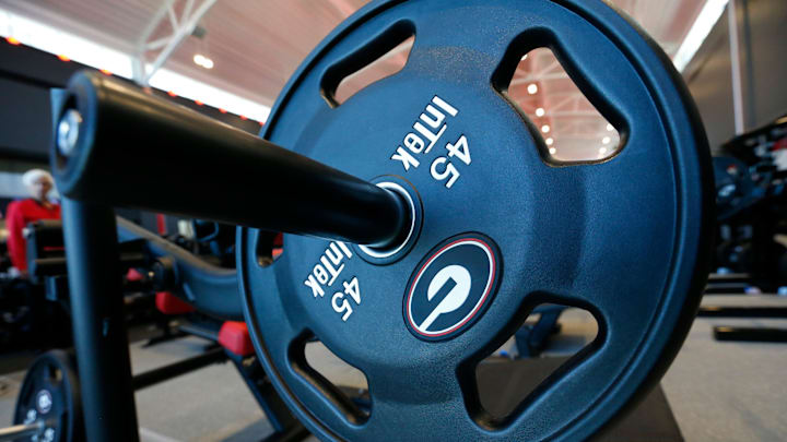 The weight room open during a tour of the new expansion and renovations at the UGA Butts-Mehre Heritage Hall in Athens, Ga., on Tuesday, May 17, 2022.

News Joshua L Jones