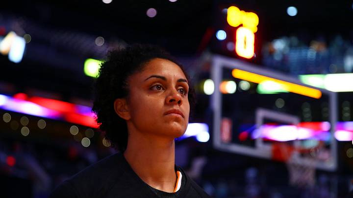 Sep 9, 2014; Phoenix, AZ, USA; Phoenix Mercury forward Candice Dupree (4) against the Chicago Sky during game two of the WNBA Finals at US Airways Center. Mandatory Credit: Mark J. Rebilas-Imagn Images
Sep 9, 2014; Phoenix, AZ, USA; Phoenix Mercury forward Candice Dupree (4) against the Chicago Sky during game two of the WNBA Finals at US Airways Center. Mandatory Credit: Mark J. Rebilas-Imagn Images