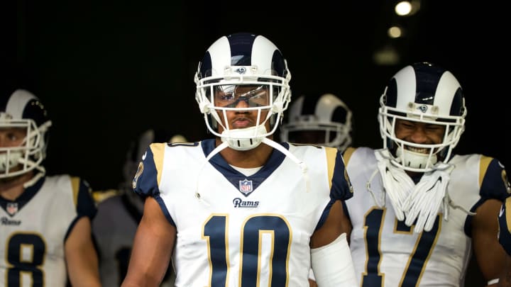 Nov 19, 2017; Minneapolis, MN, USA; Los Angeles Rams wide receiver Pharoh Cooper (10) against the Minnesota Vikings at U.S. Bank Stadium. Credit: Brace Hemmelgarn-USA TODAY Sports