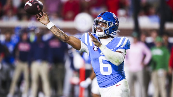 Trinidad Chambliss and Ole Miss are favored against Mississippi State on Friday.