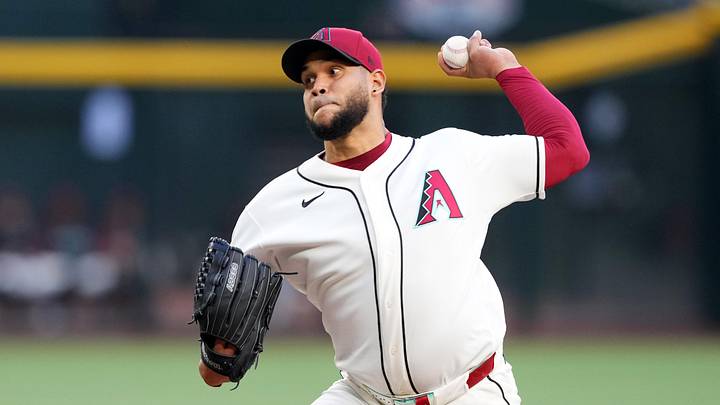 May 21, 2026; Phoenix, Arizona, USA; Arizona Diamondbacks pitcher Eduardo Rodriguez (57) pitches against the Colorado Rockies during the first inning at Chase Field. Mandatory Credit: Joe Camporeale-Imagn Images May 21, 2026; Phoenix, Arizona, USA; Arizona Diamondbacks pitcher Eduardo Rodriguez (57) pitches against the Colorado Rockies during the first inning at Chase Field. Mandatory Credit: Joe Camporeale-Imagn Images