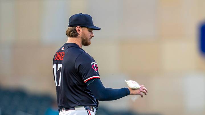 Minnesota Twins starting pitcher Bailey Ober (17). Minnesota Twins starting pitcher Bailey Ober (17).