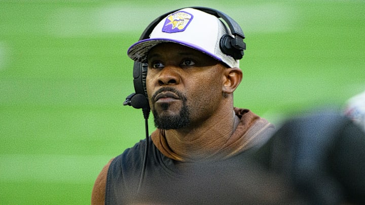 Minnesota Vikings defensive coordinator Brian Flores
