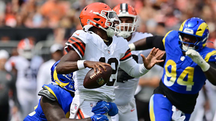 Shedeur Sanders struggled against the Rams over the weekend.