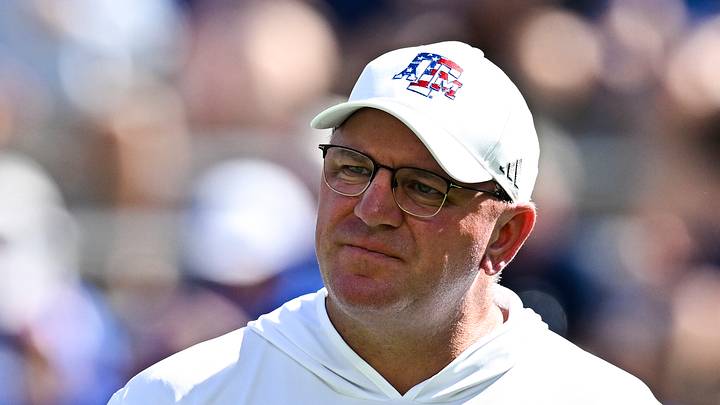 Sep 12, 2026; College Station, Texas, USA; Texas A&M Aggies head coach Mike Elko watches warm ups prior to the game against Arizona State Sun Devils at Kyle Field. Mandatory Credit: Maria Lysaker-Imagn Images