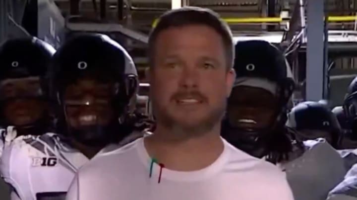 Lanning made an NSFW comment about Penn State's 'We Are' chant before the Ducks' win. Lanning made an NSFW comment about Penn State's 'We Are' chant before the Ducks' win.