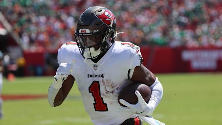 Tampa Bay Buccaneers running back Rachaad White.