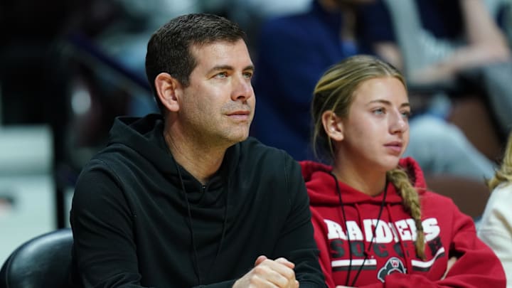 Mar 9, 2025; Uncasville, CT, USA; Boston Celtics general manager Brad Stevens on the sideline as the UConn Huskies take on the Villanova Wildcats in the second half at Mohegan Sun Arena. Mandatory Credit: David Butler II-Imagn Images Mar 9, 2025; Uncasville, CT, USA; Boston Celtics general manager Brad Stevens on the sideline as the UConn Huskies take on the Villanova Wildcats in the second half at Mohegan Sun Arena. Mandatory Credit: David Butler II-Imagn Images