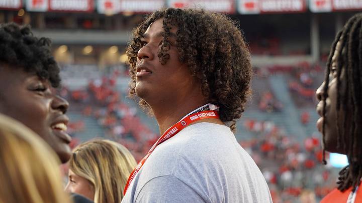 Recruit Dewey Young of Kalamazoo, Michigan, was in attendance at the Ohio State football game against Minnesota at Ohio Stadium in Columbus, Ohio, on Oct. 4, 2025. Recruit Dewey Young of Kalamazoo, Michigan, was in attendance at the Ohio State football game against Minnesota at Ohio Stadium in Columbus, Ohio, on Oct. 4, 2025.