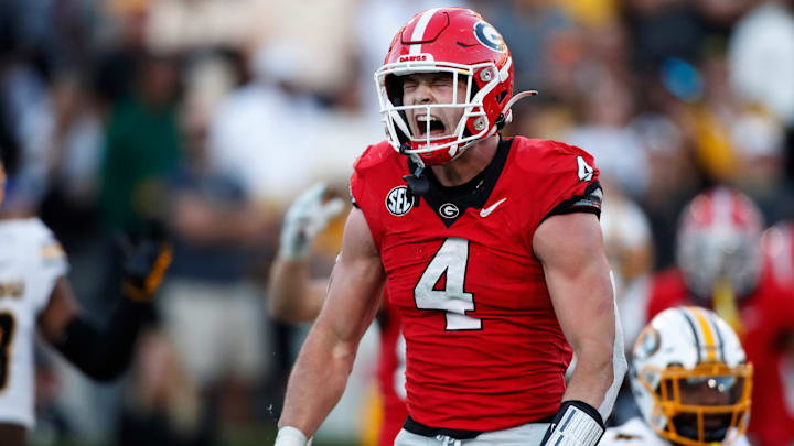 Georgia tight end Oscar Delp (4)