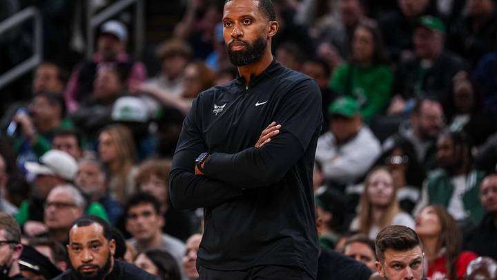 Apr 7, 2026; Boston, Massachusetts, USA; Charlotte Hornets head coach Charles Lee watches from the sideline as they take on the Boston Celtics at TD Garden. Mandatory Credit: David Butler II-Imagn Images