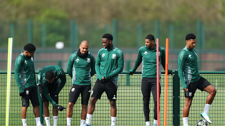 Aston Villa FC Training Session And Press Conference - UEFA Champions League 2024/25 Quarter Final