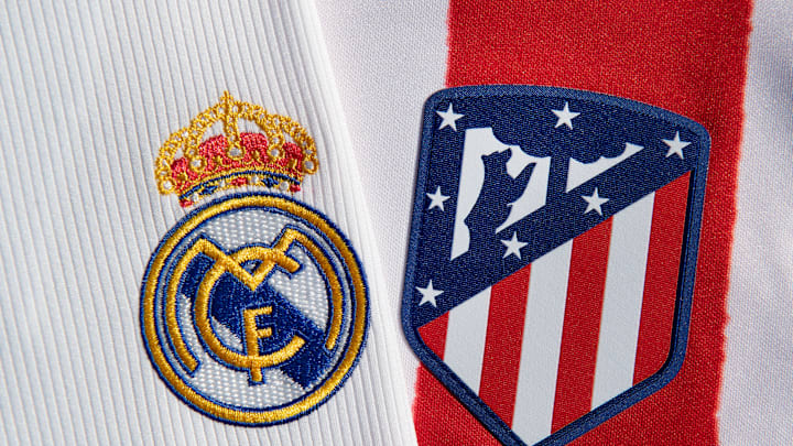 The Real Madrid and Atlético Madrid Club Badges